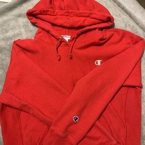 red champion hoodie